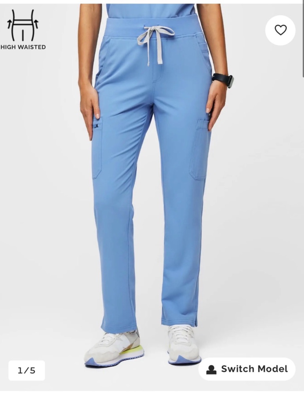 FIGS Ceil Blue High Waisted Yola Skinny Scrub Pants